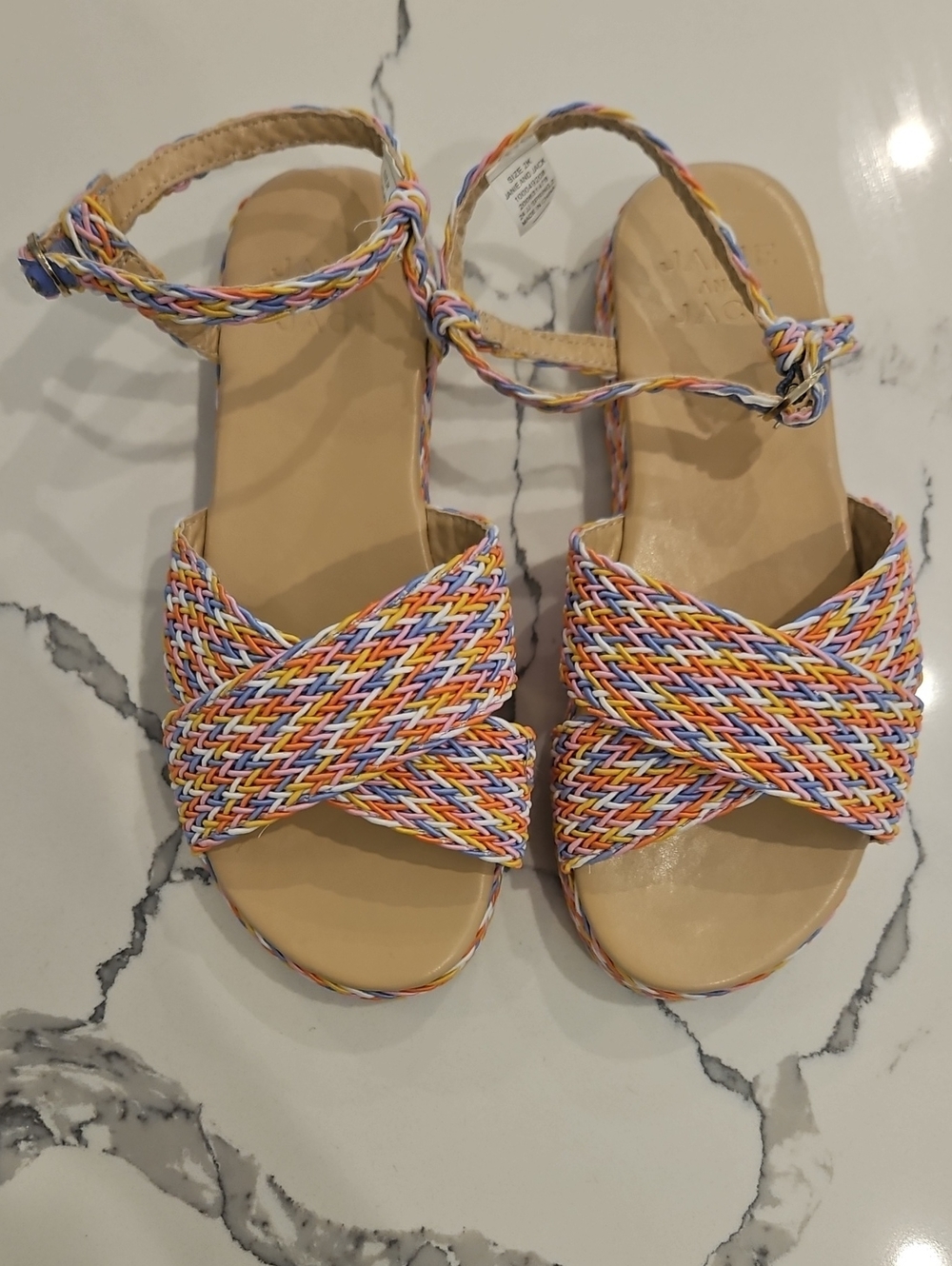 Janie and Jack Multicolor Braided-Strap Sandals